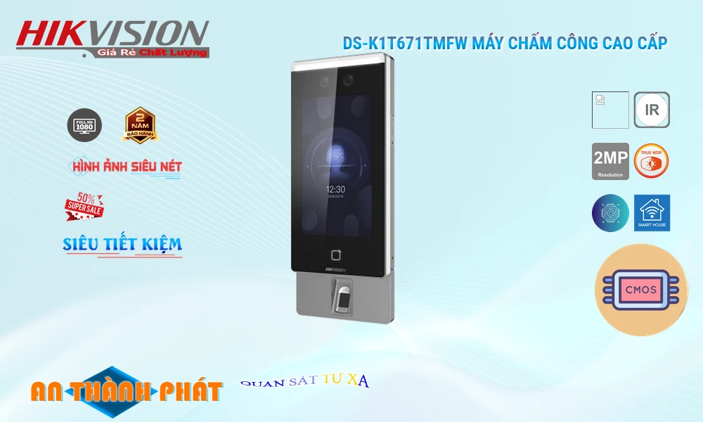 Máy Kiểm Soát Vào Ra DS-K1T671TMFW Máy Kiểm Soát Vào Ra DS-K1T671TMFW