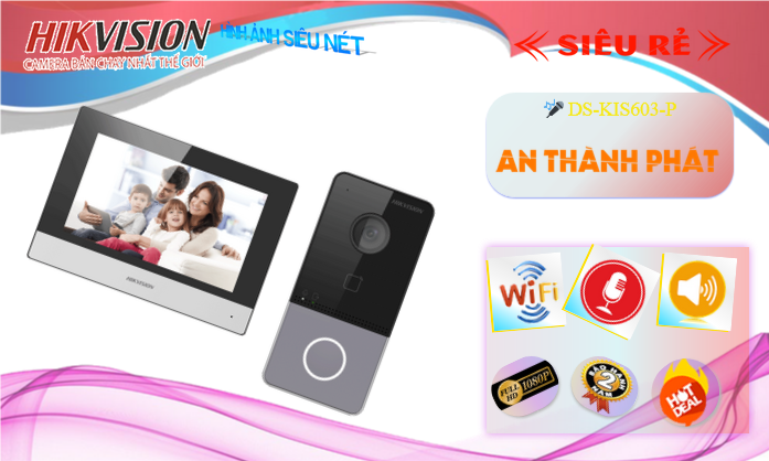 Chuôn cửa thông minh DS-KIS603-P Hikvision Chuôn cửa thông minh DS-KIS603-P Hikvision