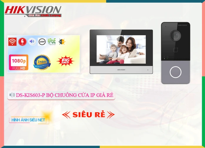 Chuôn cửa thông minh DS-KIS603-P Hikvision Chuôn cửa thông minh DS-KIS603-P Hikvision