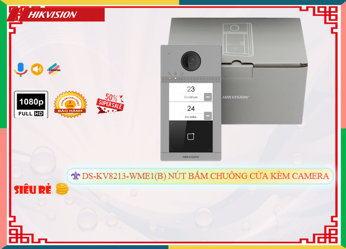 Chuôn cửa thông minh Hikvision DS-KV8213-WME1(B),giá kỹ thuật DS-KV8213-WME1(B),phân phối DS-KV8213-WME1(B),DS-KV8213-WME1(B) Bán Lỗ,DS-KV8213-WME1(B) giá hấp dẫn,công nghê DS-KV8213-WME1(B),DS-KV8213-WME1(B) Giá rẻ nhất,thông số DS-KV8213-WME1(B),DS-KV8213-WME1(B) giá mới nhất,DS-KV8213-WME1(B) Giá chiết khấu,DS-KV8213-WME1(B) rẻ nhất,DS-KV8213-WME1(B) bán uy tín,sale DS-KV8213-WME1(B)