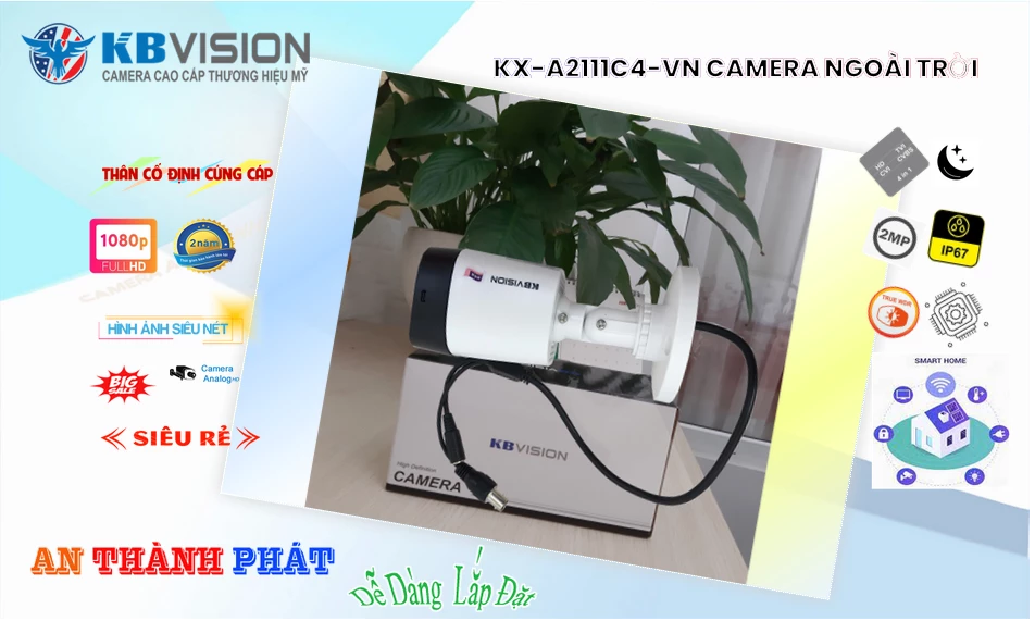 KX-A2111C4-VN Camera  KBvision Chức Năng Cao Cấp