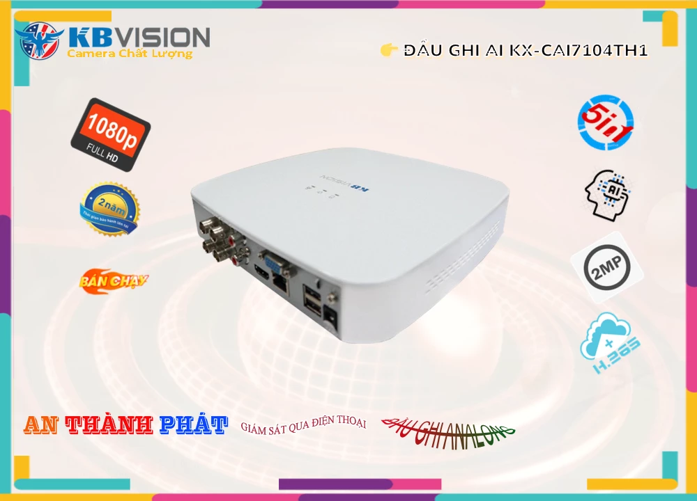 Camera KBvision Thiết kế Đẹp KX-CAi7104TH1 Camera KBvision Thiết kế Đẹp KX-CAi7104TH1