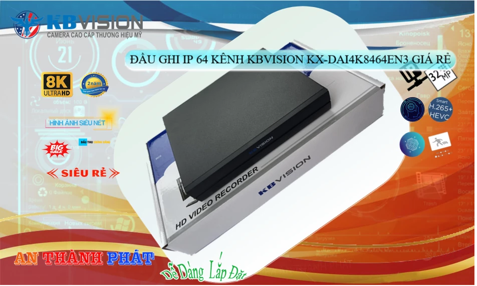 Đầu Ghi Camera KBvision KX-DAi4K8464EN3 Sắc Nét Đầu Ghi Camera KBvision KX-DAi4K8464EN3 Sắc Nét