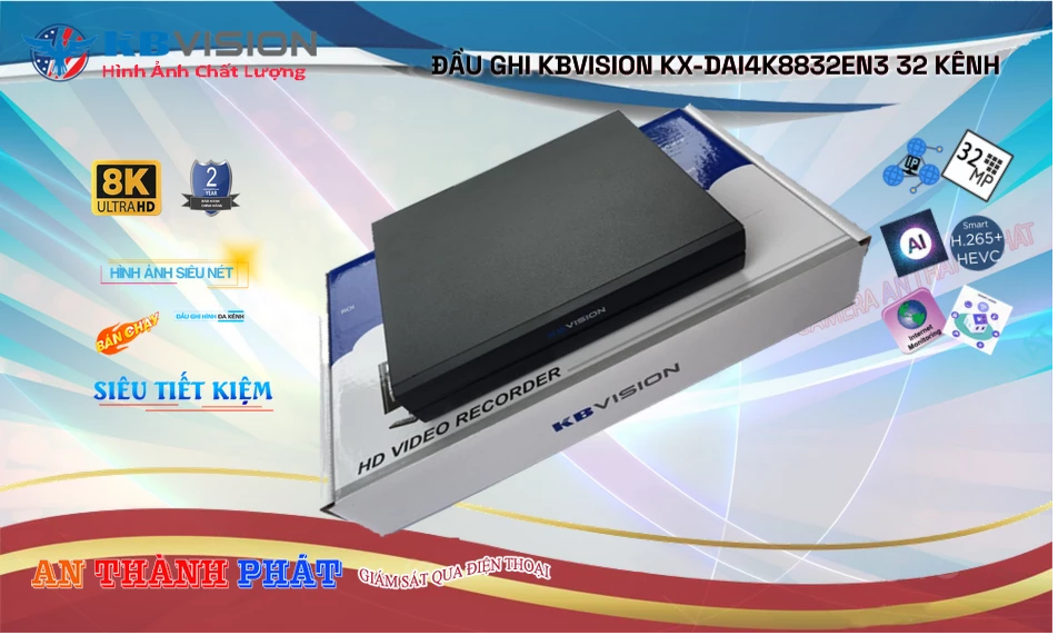 Đầu Thu KTS KBvision KX-DAi4K8832EN3 Thiết kế Đẹp Đầu Thu KTS KBvision KX-DAi4K8832EN3 Thiết kế Đẹp