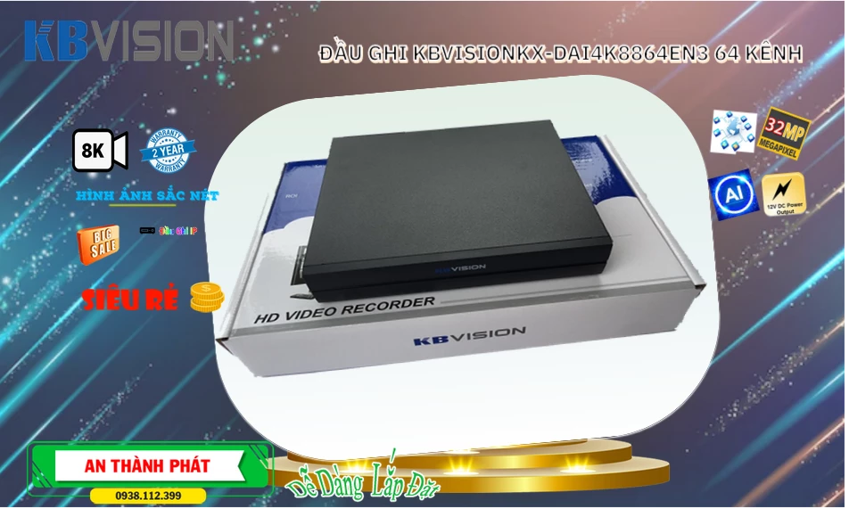 Đầu Ghi KX-DAi4K8864EN3 Thiết kế Đẹp Đầu Ghi KX-DAi4K8864EN3 Thiết kế Đẹp