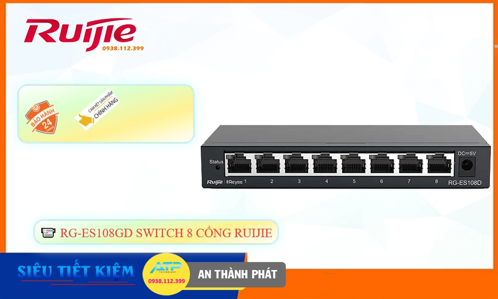 Switch chuyển đổi dữ liệu RG-ES108GD Hãng Ruijie Switch chuyển đổi dữ liệu RG-ES108GD Hãng Ruijie