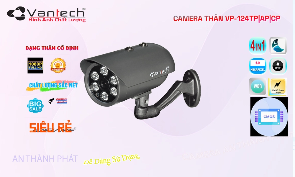 Camera VanTech VP-124TP|AP|CP Tiết Kiệm Camera VanTech VP-124TP|AP|CP Tiết Kiệm
