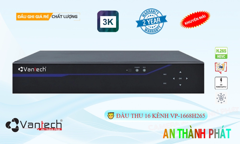 Đầu Thu VP-1668H265 VanTech