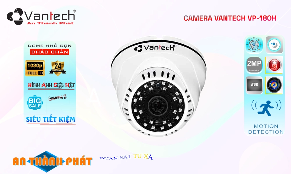 Camera Giá Rẻ VanTech VP-180H Ip POE Sắc Nét Chức Năng Cao Cấp Camera Giá Rẻ VanTech VP-180H Ip POE Sắc Nét Chức Năng Cao Cấp