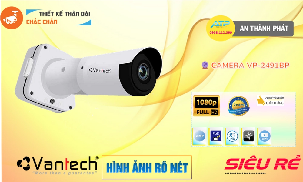 Camera VanTech Chất Lượng Công Nghệ POE VP-2491BP Camera VanTech Chất Lượng Công Nghệ POE VP-2491BP