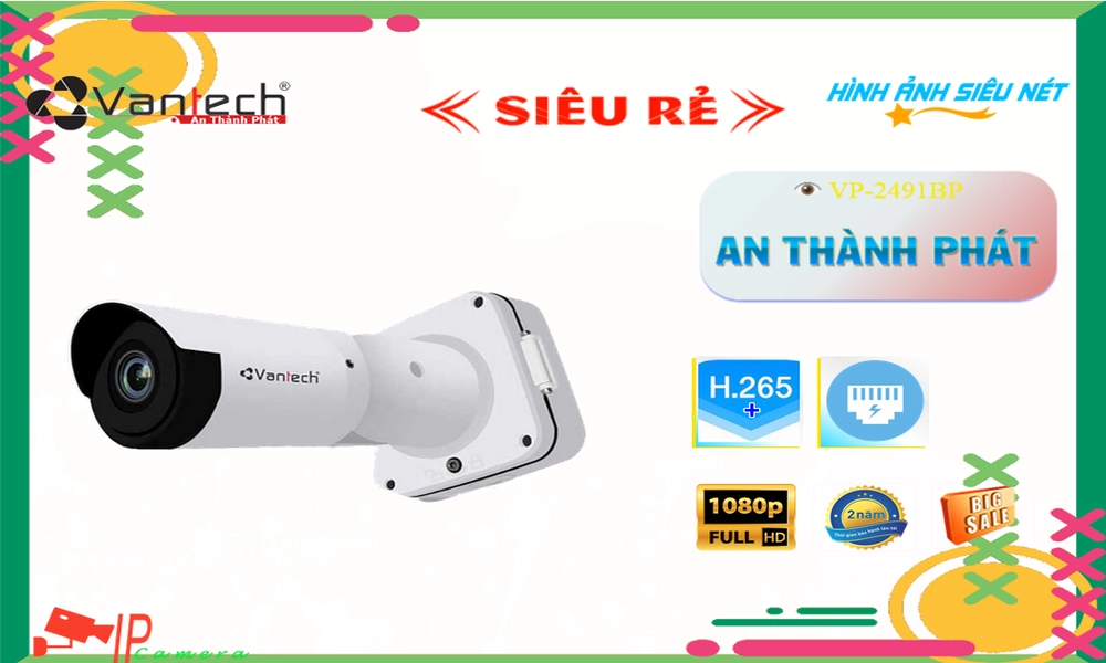 Camera VanTech Chất Lượng Công Nghệ POE VP-2491BP Camera VanTech Chất Lượng Công Nghệ POE VP-2491BP