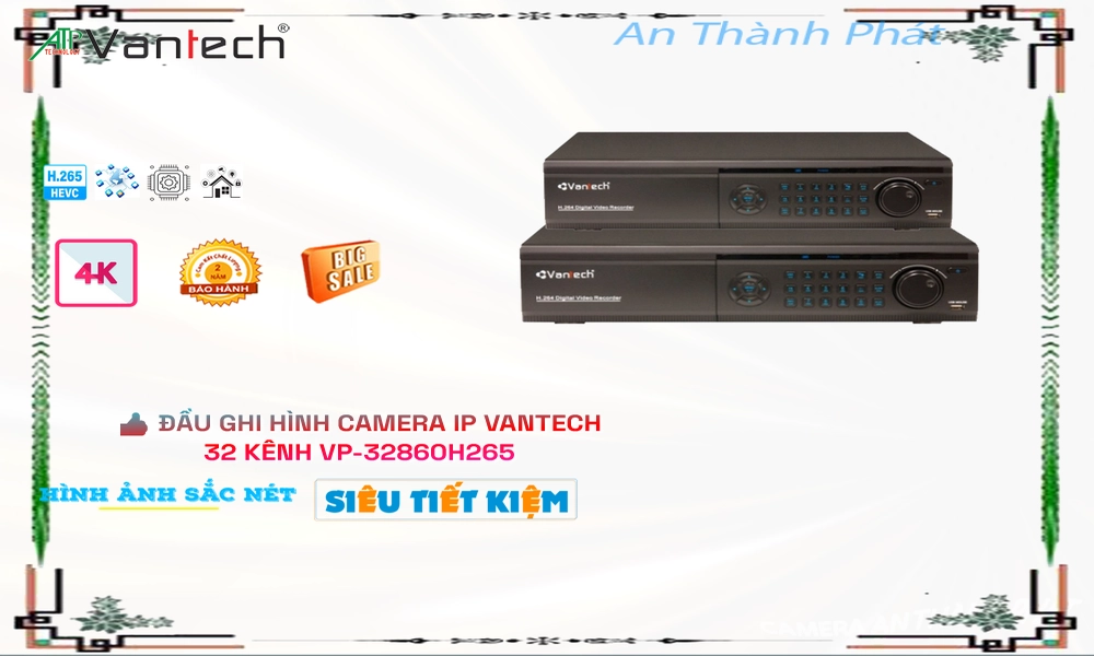 Đầu ghi VanTech VP-32860H265 Mẫu Đẹp Đầu ghi VanTech VP-32860H265 Mẫu Đẹp