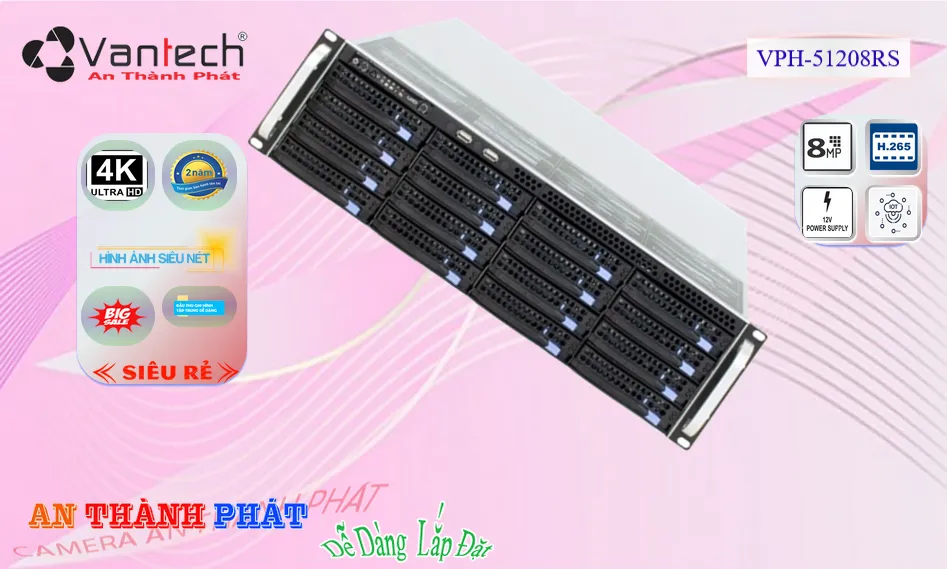 ✽ Đầu Ghi VPH-51208RS Thiết kế Đẹp ✽ Đầu Ghi VPH-51208RS Thiết kế Đẹp