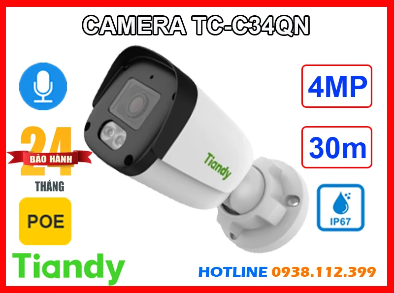 Camera Ghi Âm TIANDY TC-C34QN (4MP), camera quan sát TIANDY TC-C34QN, camera ghi âm TC-C34QN, lắp đặt camera TIANDY TC-C34QN, camera chính hãng TIANDY TC-C34QN, lắp camera TIANDY TC-C34QN giá rẻ, camera TIANDY TC-C34QN giá rẻ, mua camera TIANDY TC-C34QN giá rẻ,