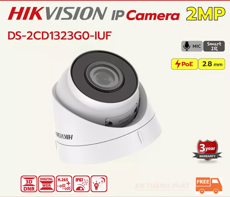 CAMERA IP HIKVISION DS 2CD1323G0 IUF
