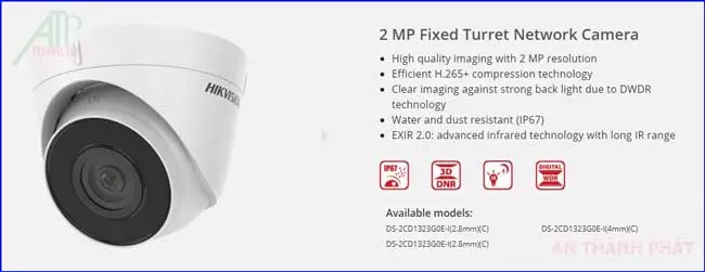 Camera iP DS 2CD1323G0E ID