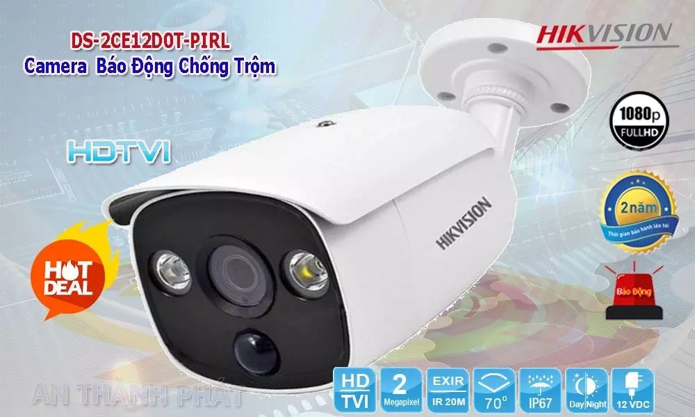 CAMERA WIFI HIKVISION DS 2CE12D0T PIRL