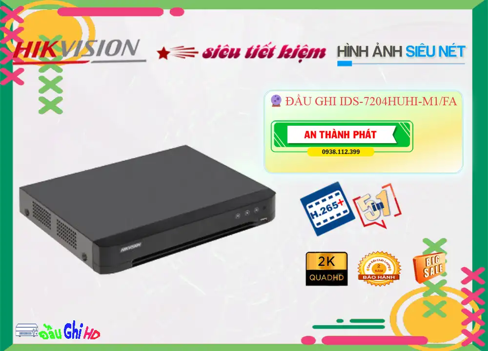 iDS-7204HUHI-M1/FA Đầu Ghi 4 Kênh Chất Lượng iDS-7204HUHI-M1/FA Đầu Ghi 4 Kênh Chất Lượng
