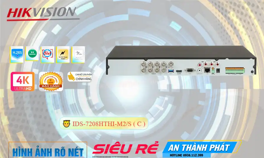 iDS-7208HTHI-M2/S(C) Đầu Ghi  Hikvision